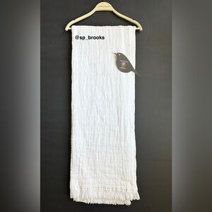 🎁Piscatextil Throw Blanket - White Smocked Squares - 100% Cotton